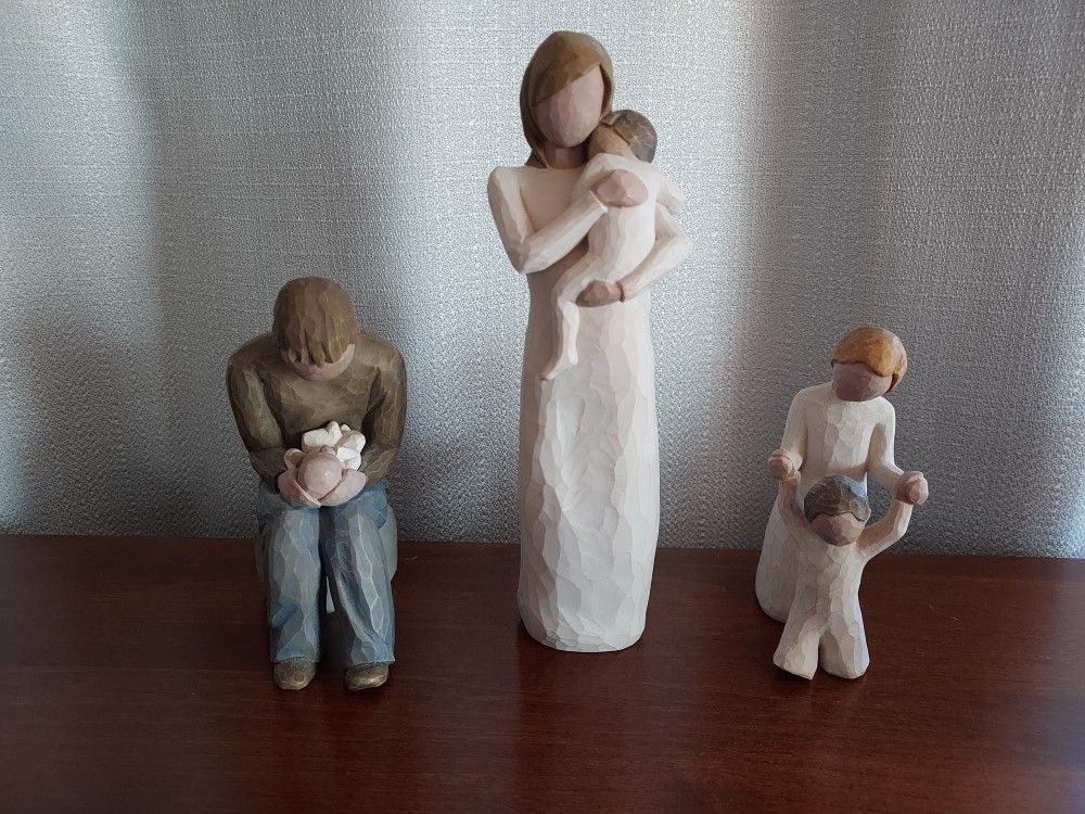 3 Willow Tree Figurines