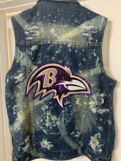 Baltimore Ravens Custom cut off jacket 