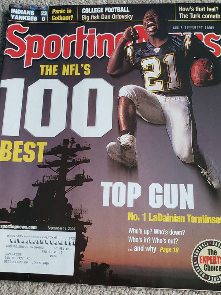 September 13 2004 The Sporting News LaDainian Tomlinson Chargers