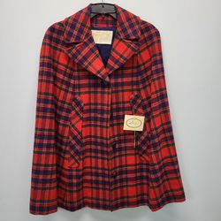 Pendleton Vintage Wool Plaid Cape Women’s Size 10
