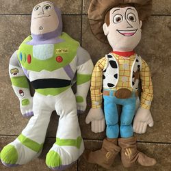 Disney Toy Story Large 24” Plush Buzz & Woody Figures