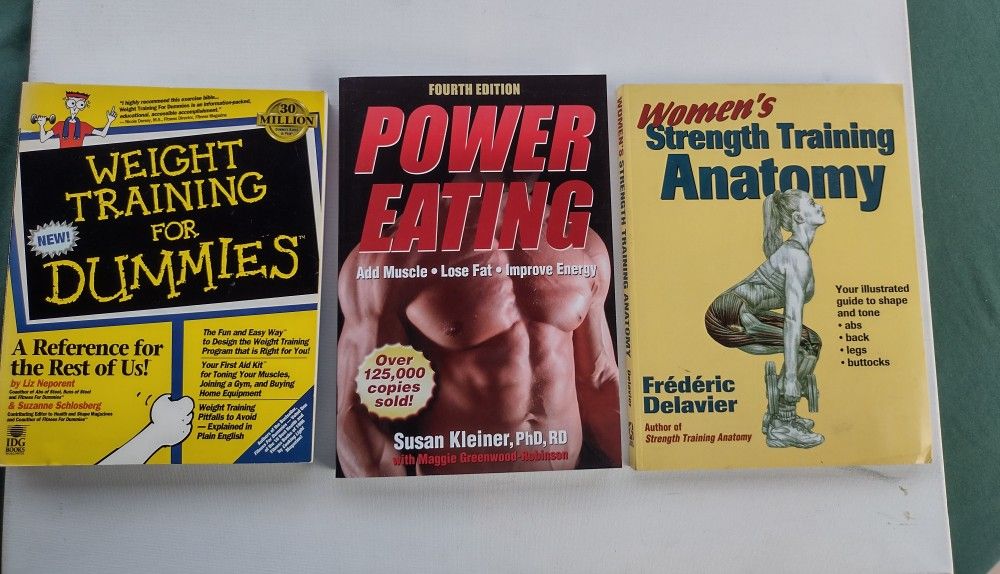 Lot Of Three Books Strength Training / Weight Training/Power-eating