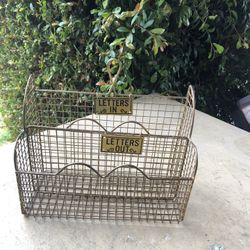 Found at a nasty estate sale; Two Brass Metal Letter Holders (selling them individually):