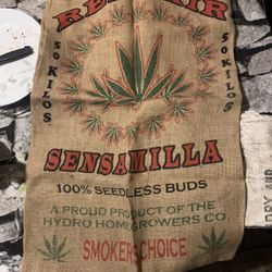 VTG 1990s RED HAIR Sinsemilla Marijuana BURLAP Bag