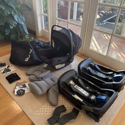 Nuna PIPA Aire (Caviar) + 2 Bases + Travel Bag + Bugaboo Adapters – 2025
