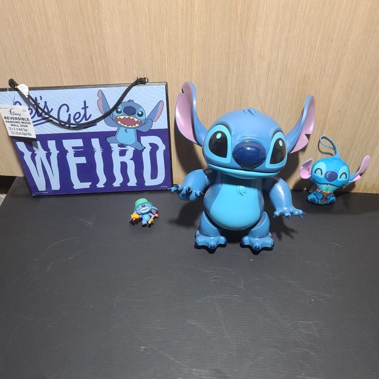 Disney Lilo & Stitch Let's Get Weird Reversible Double-Sided Hanging Sign Wall Art | Ready to Hang Door Plaque