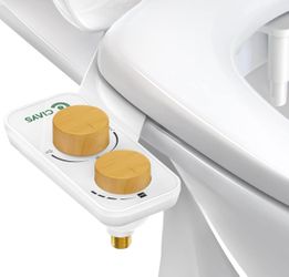Bidet Attachment for Toilet Ultra-Slim Bidet Sprayer Non-Electric Dual Nozzle for Feminine Wash Bidet Toilet Attachment with Pressure Control