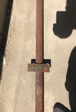 Pipe fence post 6’ 101/2 x 23/8 with saddles to bolt your fencing.