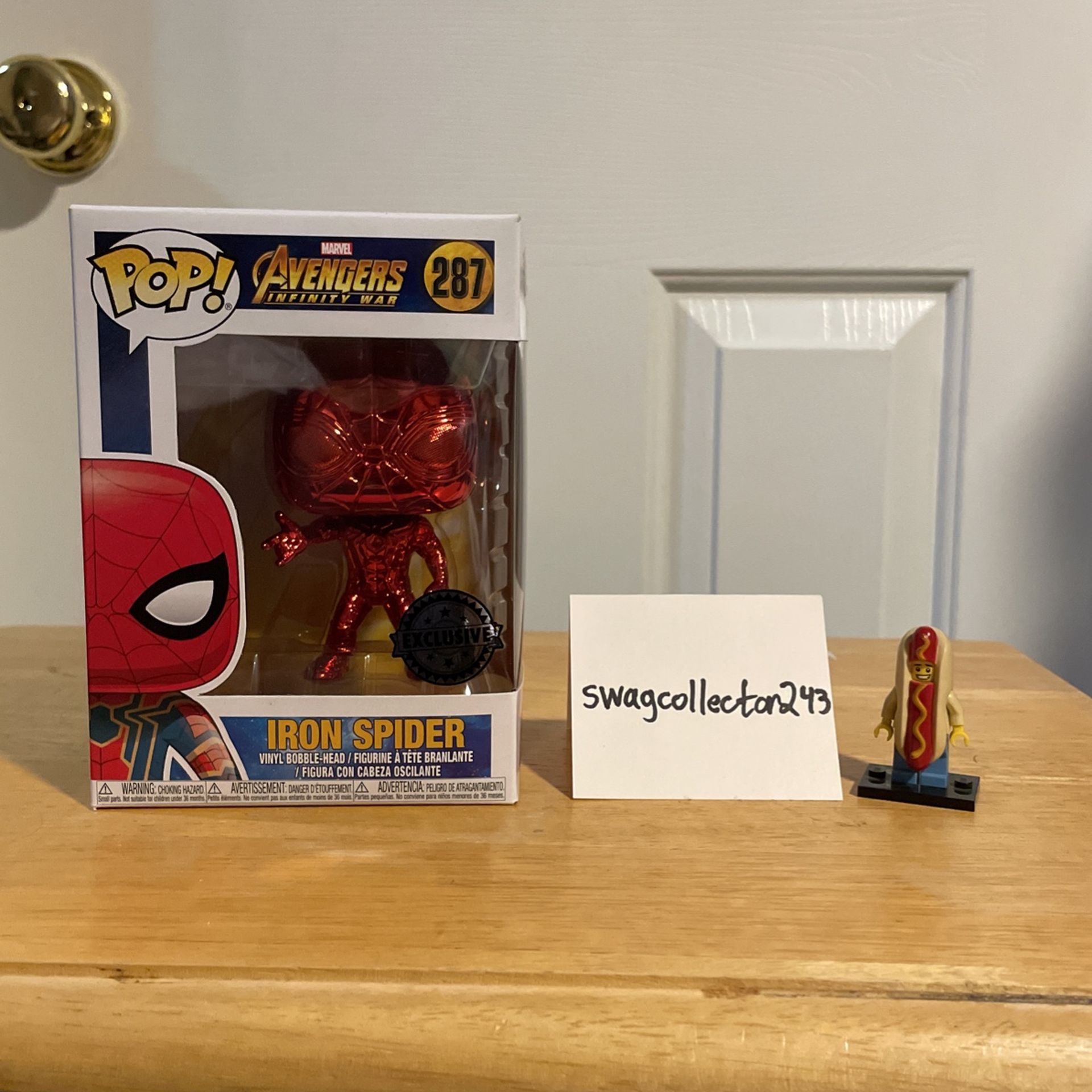 Red chrome store iron spider pop