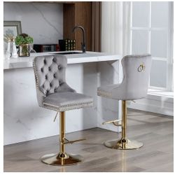 Gray and Gold Countertop Stools (#4 available)