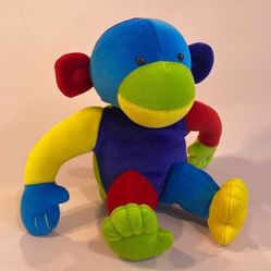 Yottoy Velveteen Monkey Soft Toy Colour Block Toy Excellent Used Condition 10” 