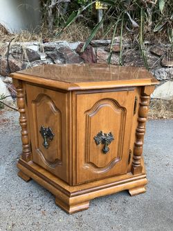 Vintage Hexagon Cabinet Table