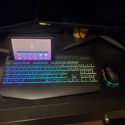 [TheWoodlands](Silent)Wireless Gaming Keyboard & Mouse Set With Multiple Light Modes
