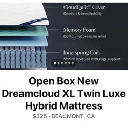 B A R G A I N !!! NEW DREAMCLOUD TWIN XL MATTRESS 