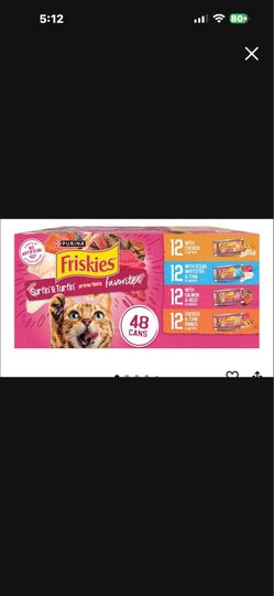 FRISKIES CAT FOOD. 48 CANS. EXPIRY 2027. EACH $29.00. HAVE SEVERAL.