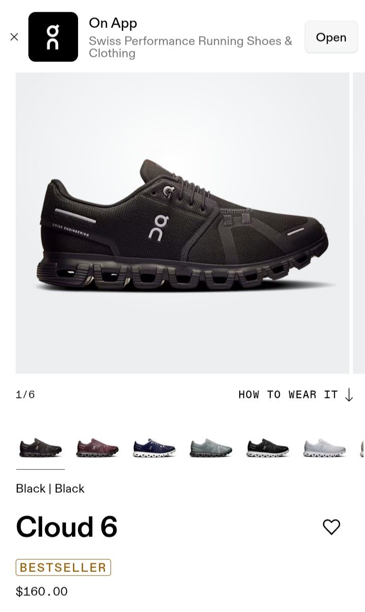 On Cloud 6 New In Box 8 Men's Or 9 Women's