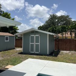 🏡 10x12 Shed – Painted, with Roof & Gutters – $3,000 (Pick-Up Only)