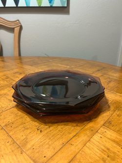 Handmade Heptagon Glass Plate Set