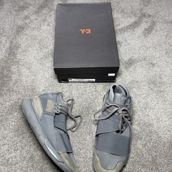 adidas Y-3 Qasa Men's High Top Sneakers Vista Gray Size US 10