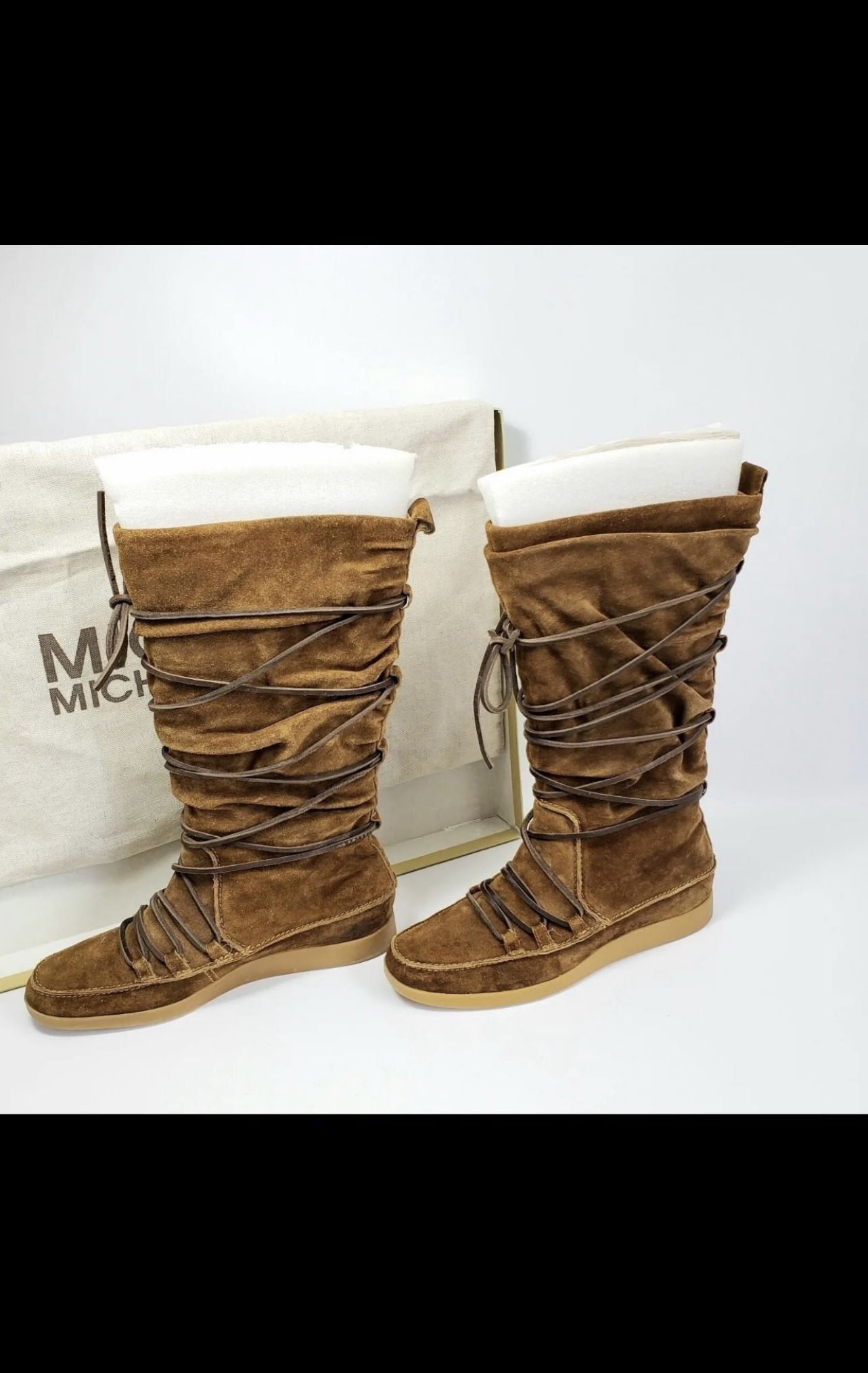 MICHAEL Michael Kors Size 7M Women's Brown Suede Lace-Up Boots