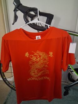 Brand new  red shirt hong Kong dragon