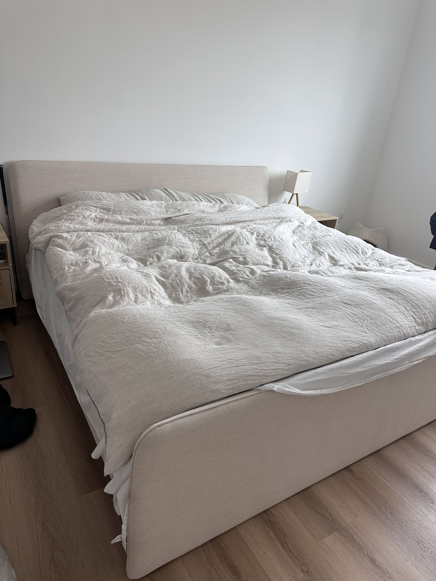 CB2 Camerano Eggshell King Bed