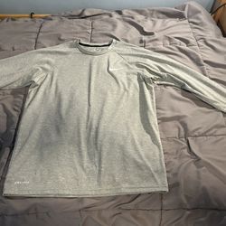 Nike Swim Dri-Fit Long Sleeve Activewear Shirt - Light gray Grey Small UPF40+