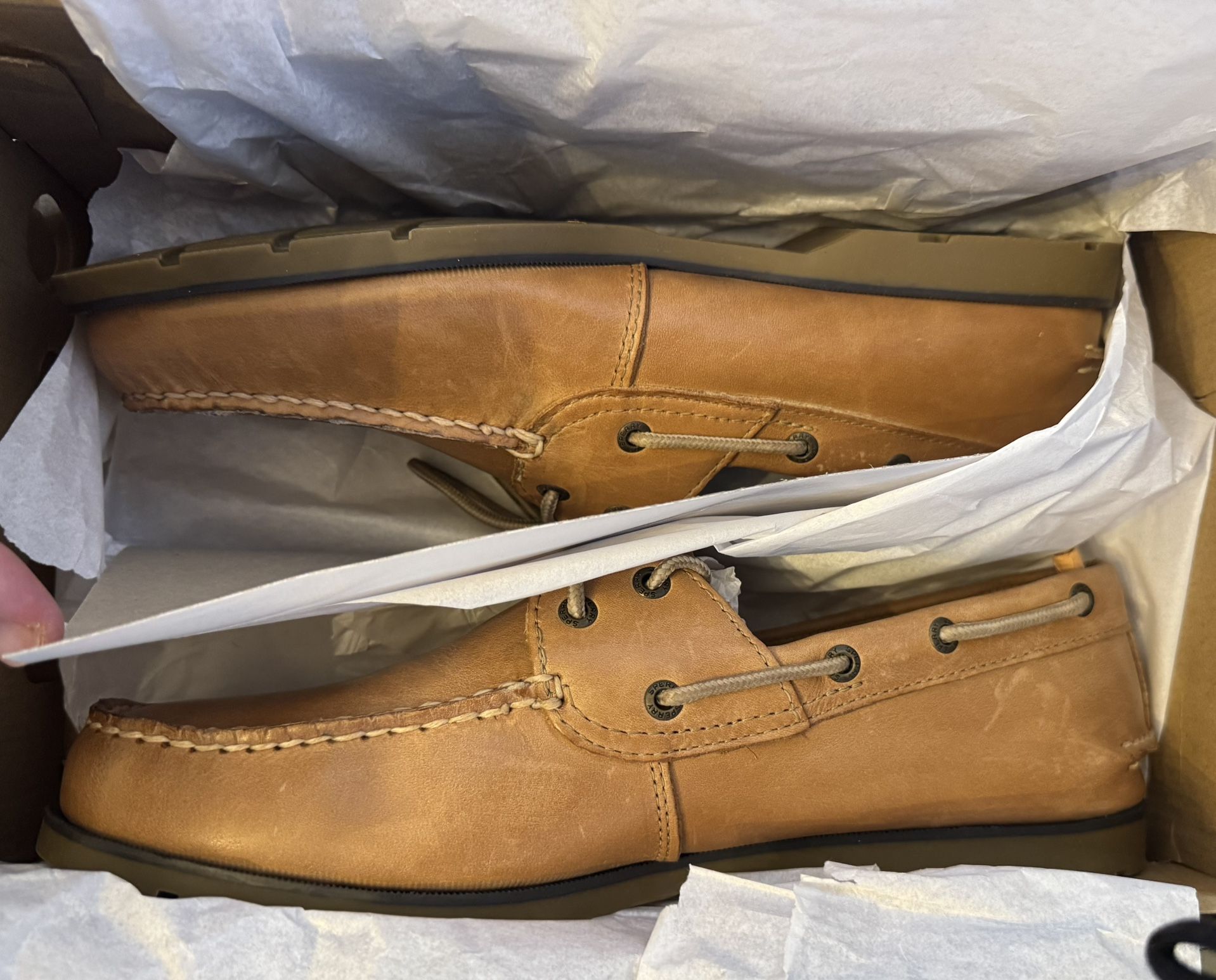 New Size 12 Wide Men’s Sperry’s $75