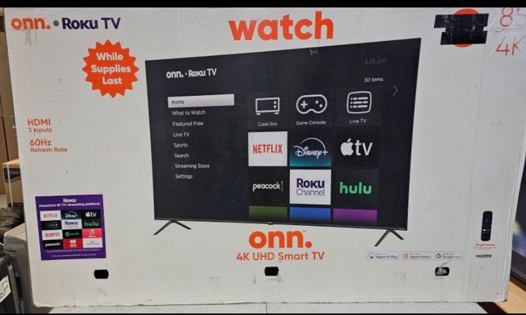 85 Tv $55 Down On Finacing Free Delivery 6 Month Warranty 85 Onn Tv Smart 4k Hdtv