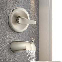 Wall Mounted Tub Spout And Shower Valve Kit, AB106BN