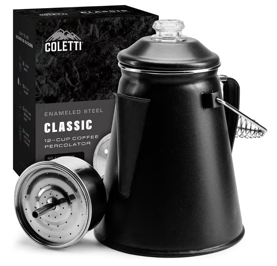 CAFETERA PERCOLADORA CLÁSICA COLETTI/COLETTI CLASSIC PERCOLATOR COFFEE POT