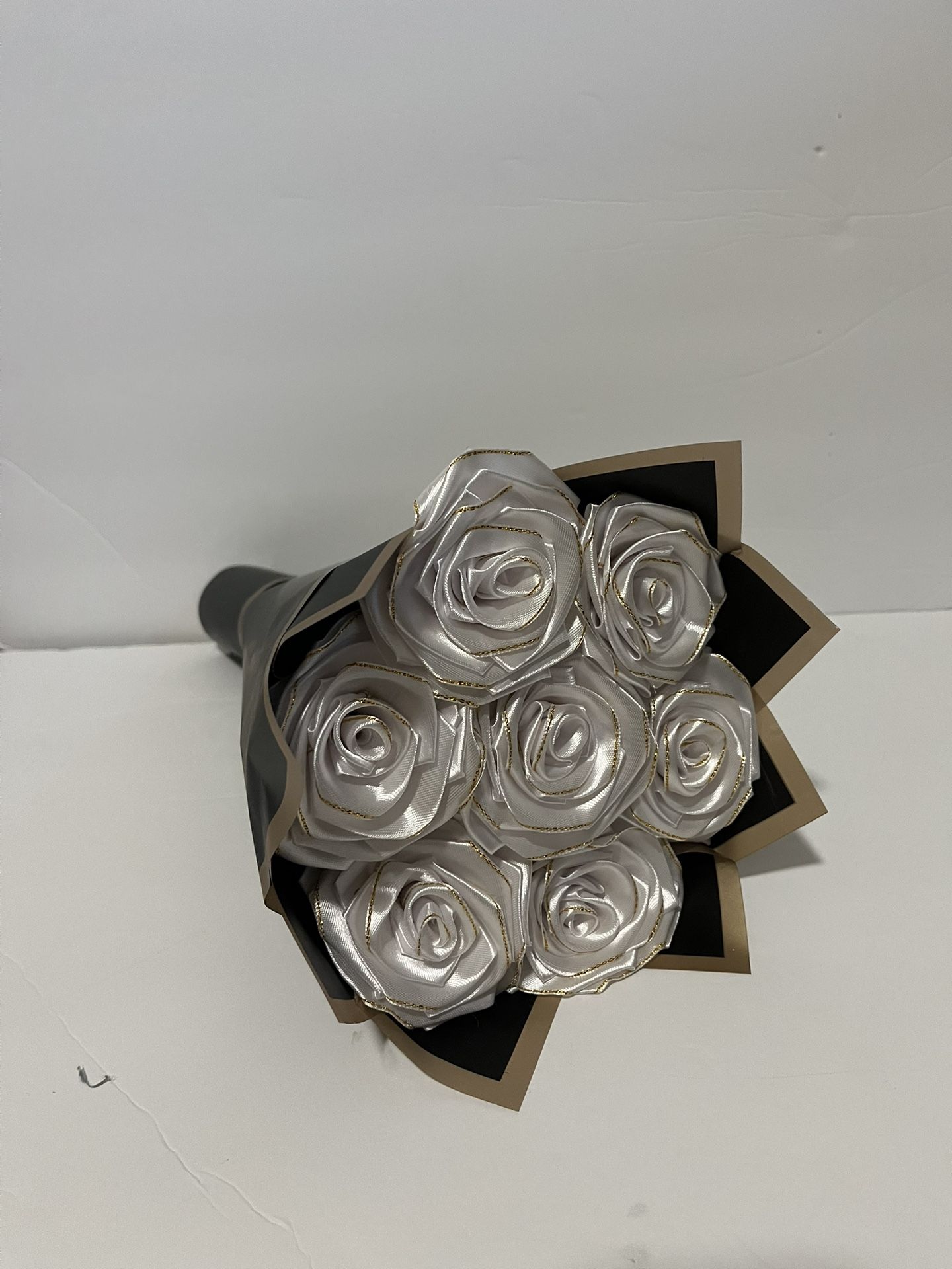 White Ribbon Flowers 