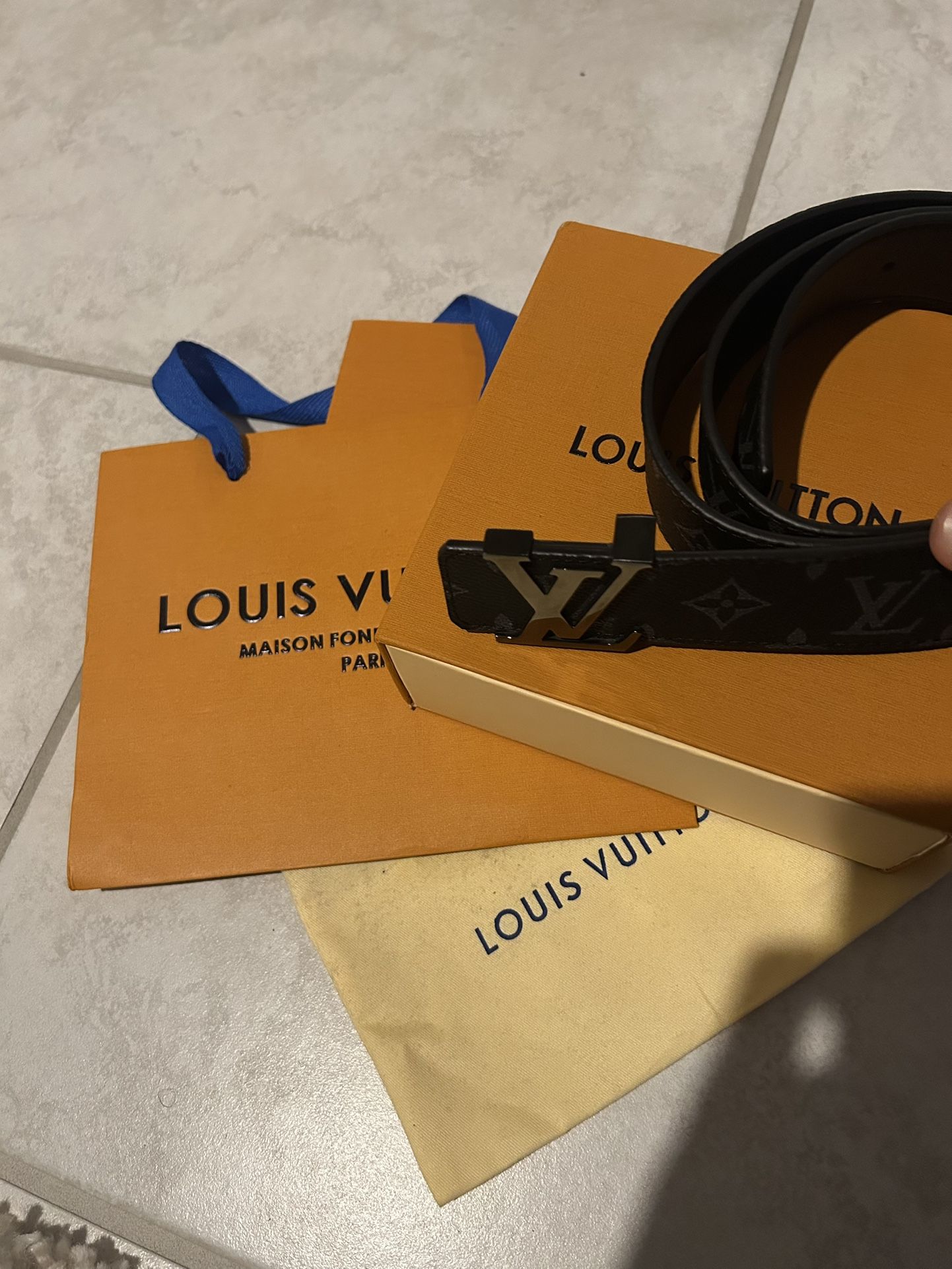 Black Louis Vuitton Belt