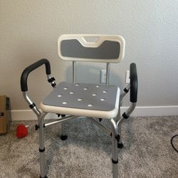 Shower Chair And Toilet Attachment Used Once 