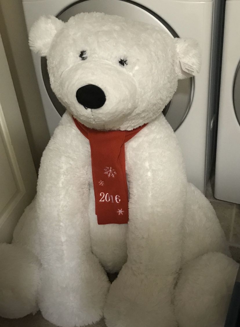 3ft tall polar bear stuffed animal