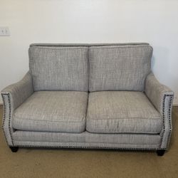 Modern Gray Loveseat - Excellent Condition 
