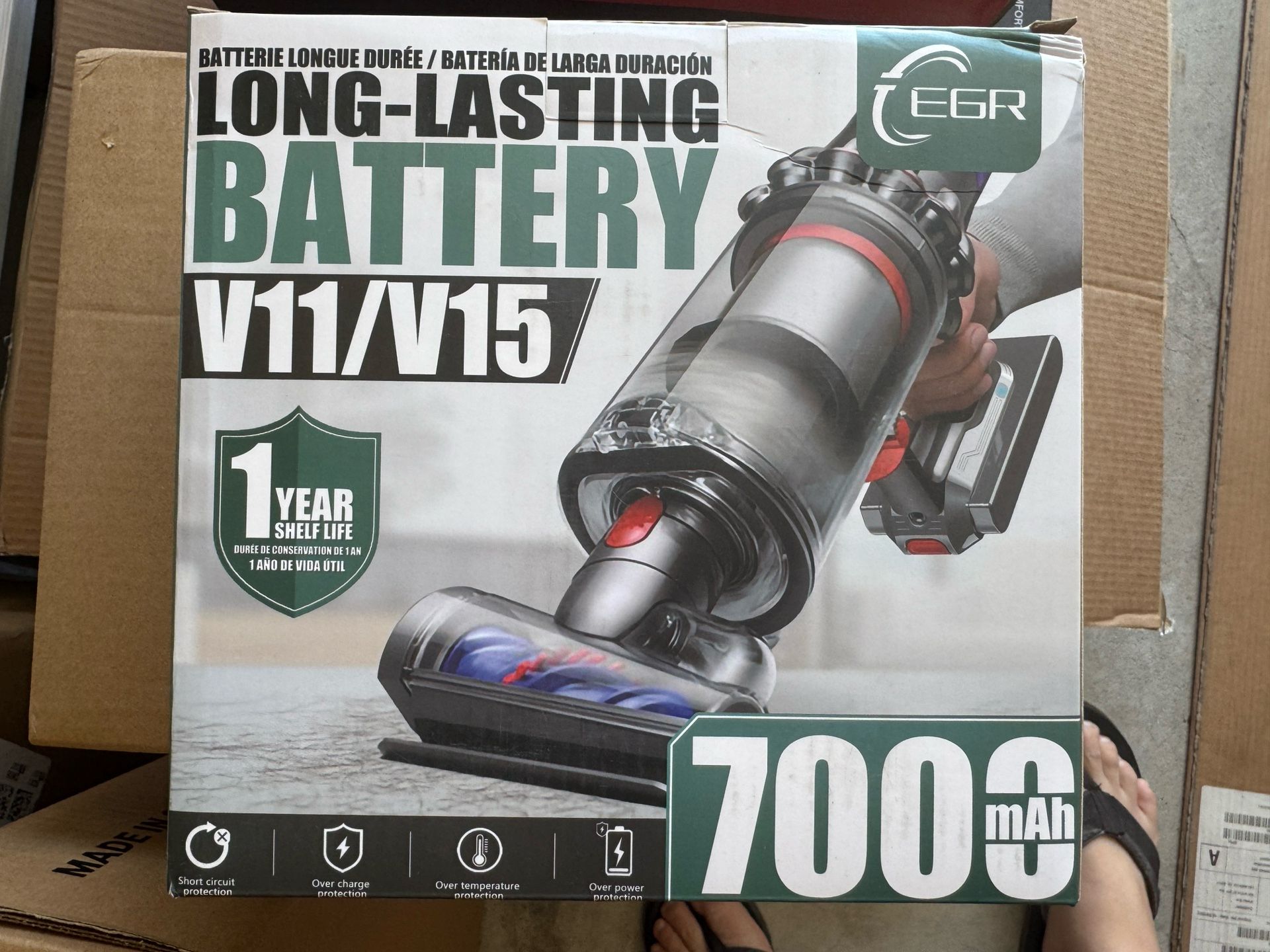 New EGR 7000mAh V11 Battery Replacement Compatible with Dyson V15 Battery Button Click in Installation Style Battery V11 V15 SV15 SV16 SV22 970425-01 