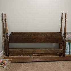 Antique king bed frame 
