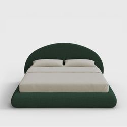 Modern Forest Green Luna Bed Frame