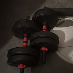 Adjustable dumbell set