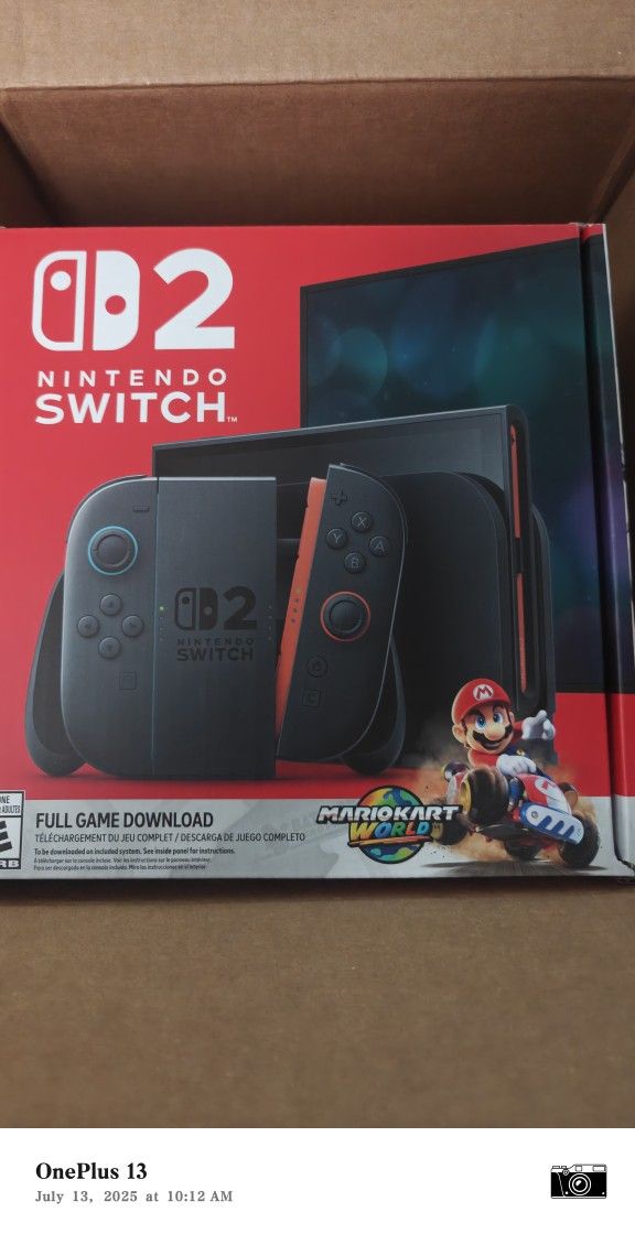 NEW Nintendo Switch 2 Handheld Console System with Mario Kart World Bundle Sealed
