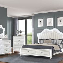 4 PC BEDROOM SET NEW IN BOX (MATTRESS AND CHEST SOLD SEPARATELY)