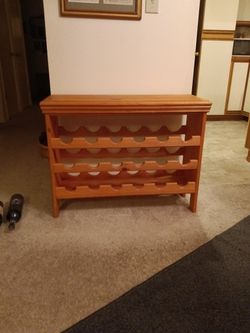 Blonde Handcrafted Wood Wine Rack