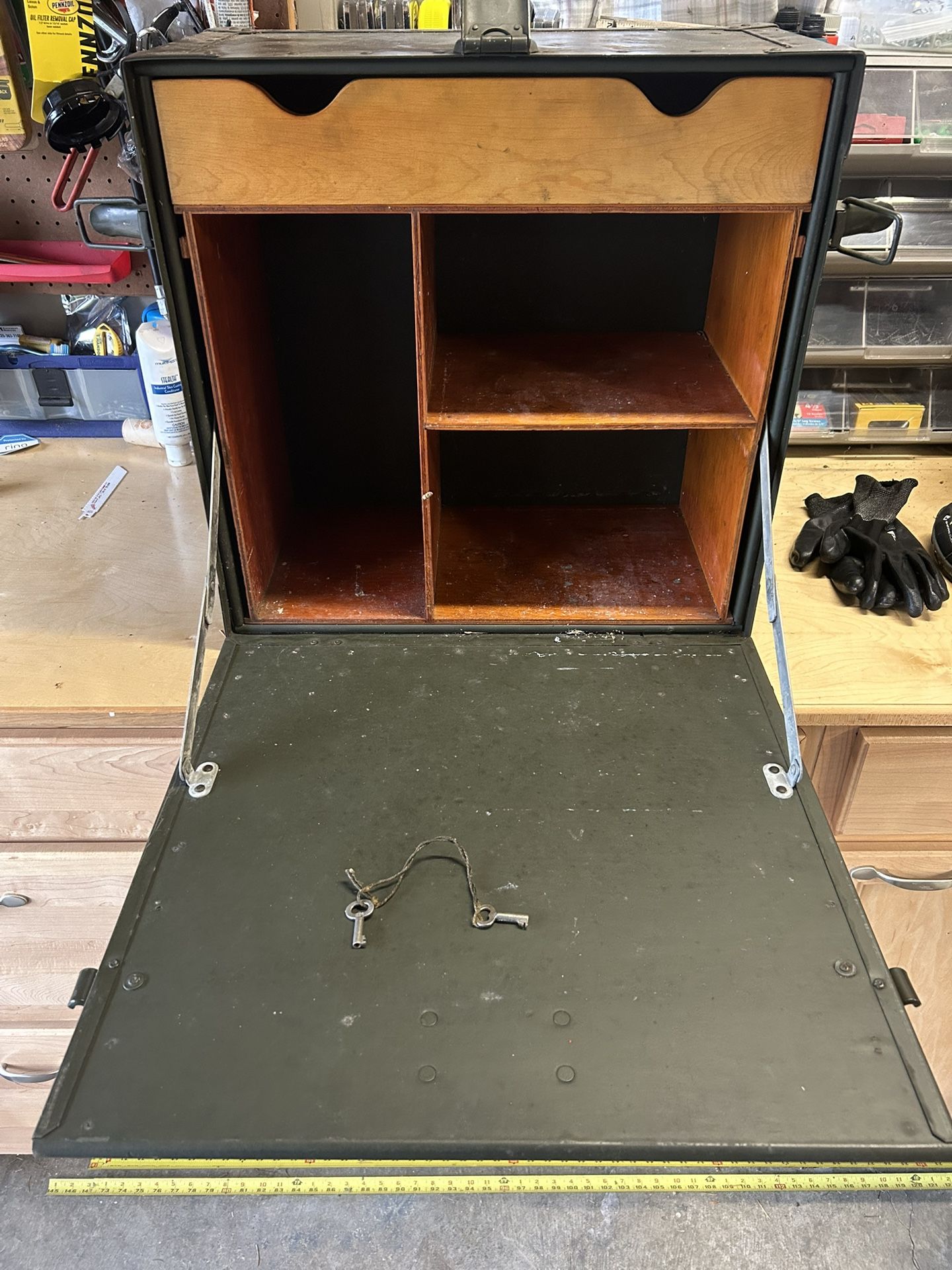 U.S. WWII 1942 Dated Army Officer Folding Field Desk