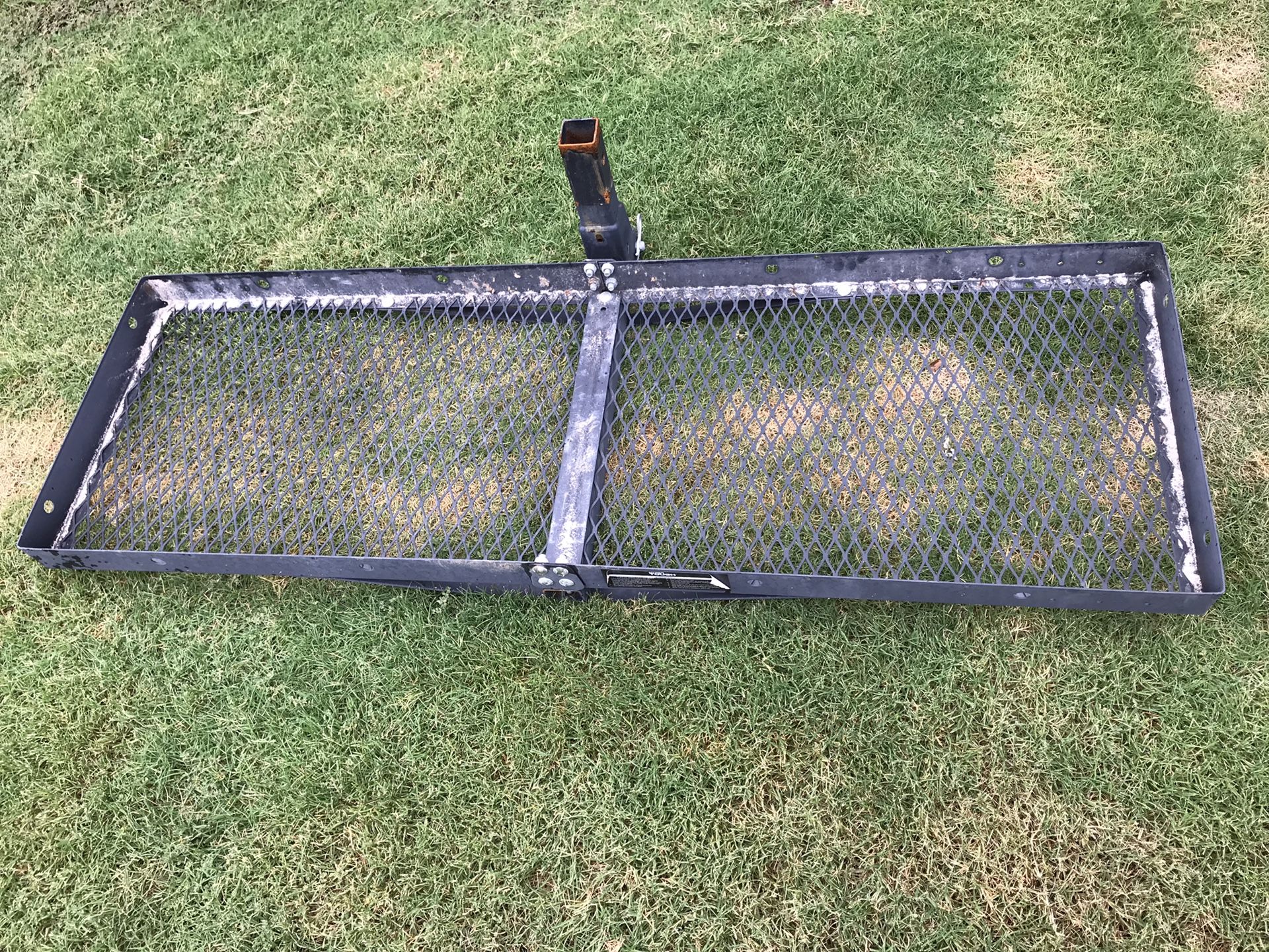 Folding receiver luggage rack