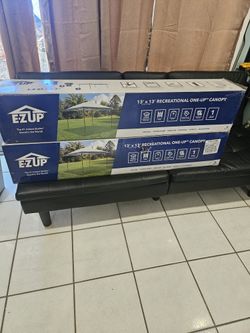 EZ UP 13 x 13 Instant Canopy Tent: Outdoor Pop-Up Tent with Vented Top, Adjustable Height, and Rolling Bag $140 Each 