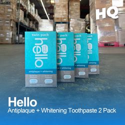 Hello Antiplaque + Whitening 2ct 4.7oz 1 Case/Caja (6 Units/Unidades)  