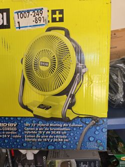 Fan mist 12 inch. Use with cord or battery