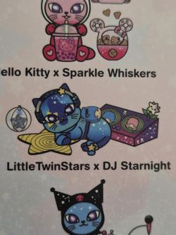 tokidoki x Hello Kitty Galactic Cats Figure Blind Box  Little Twin Stars X DJ 
