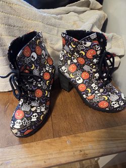 Halloween Theme Combat Boots
